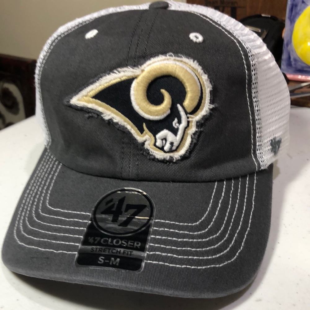 Los Angeles Rams NFL ‘47 Taylor Closer Mesh Stretch Fit Hat Cap Men’s S/M LA